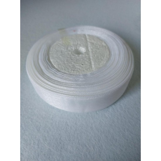 Лента капроновая однотонная ш.25мм*45.5м/ цв.белый